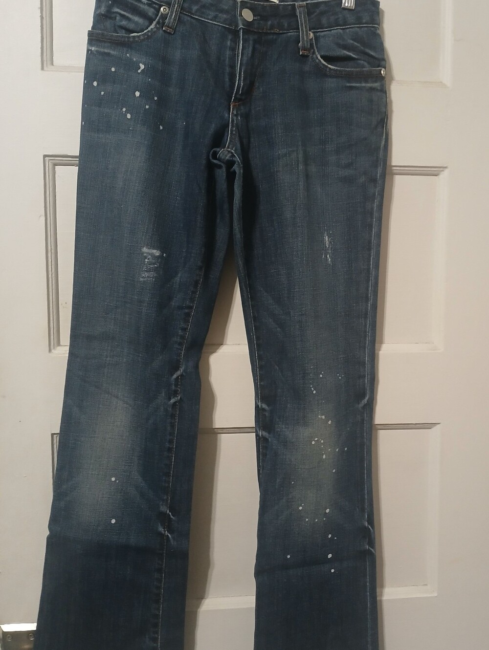 Women's Dark Blue Distressed Jeans